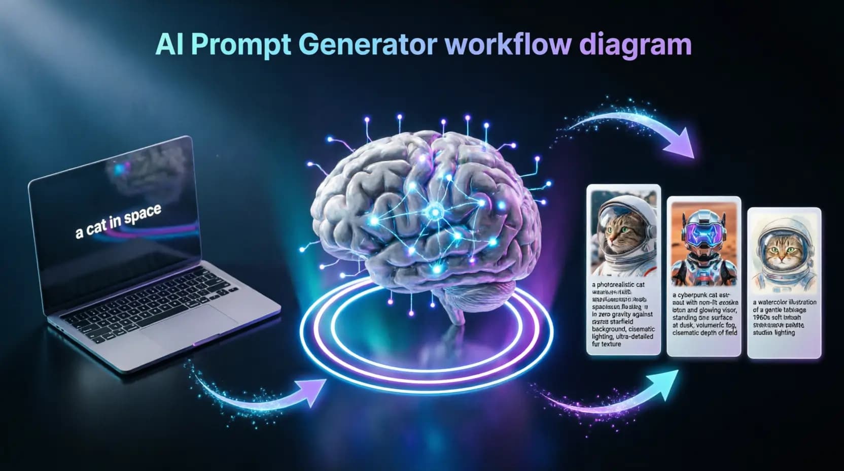 Illustrative example of how an AI prompt generator works